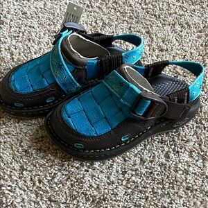 Chaco Kids Blue and Brown Sandals